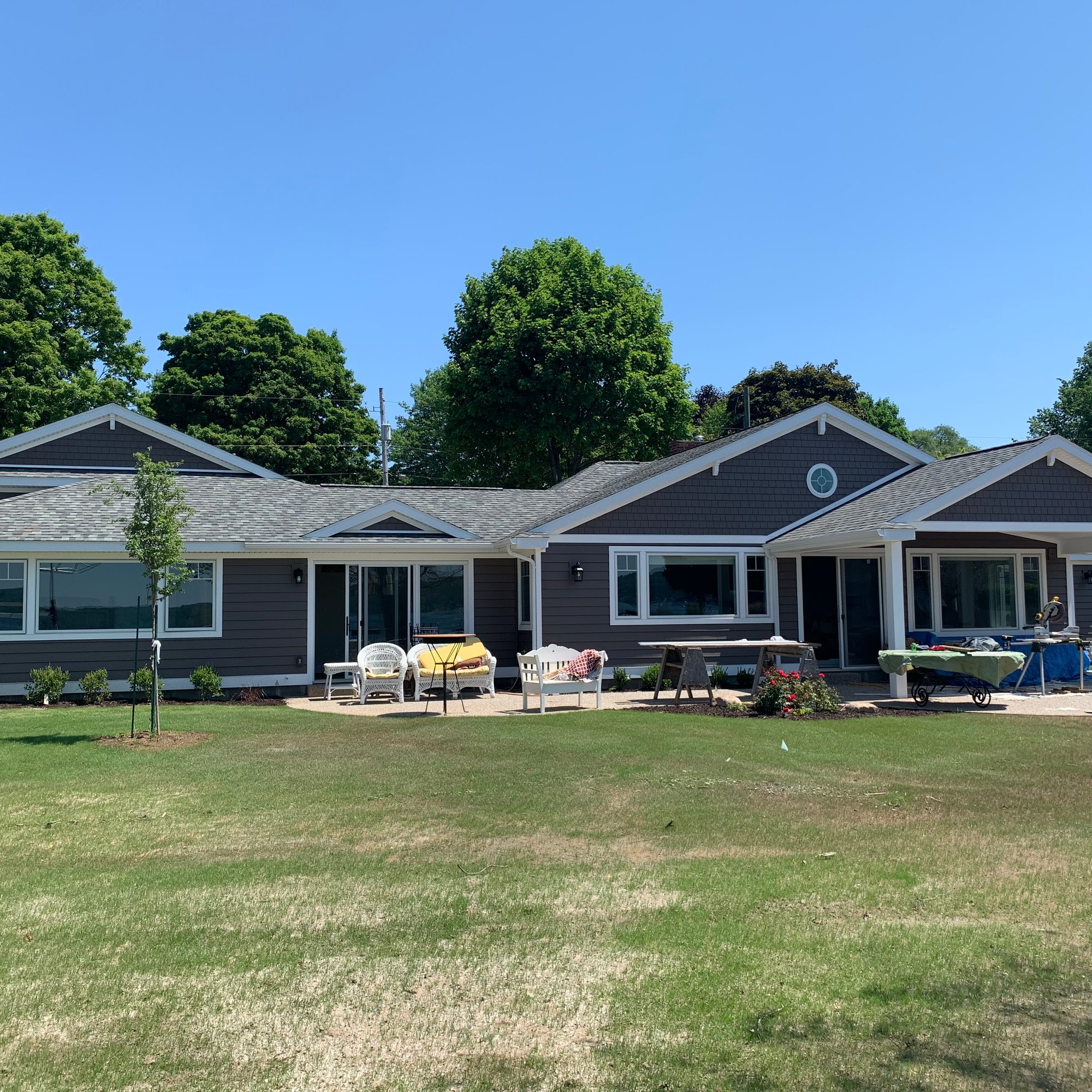 Updated siding on a Northern Michigan home